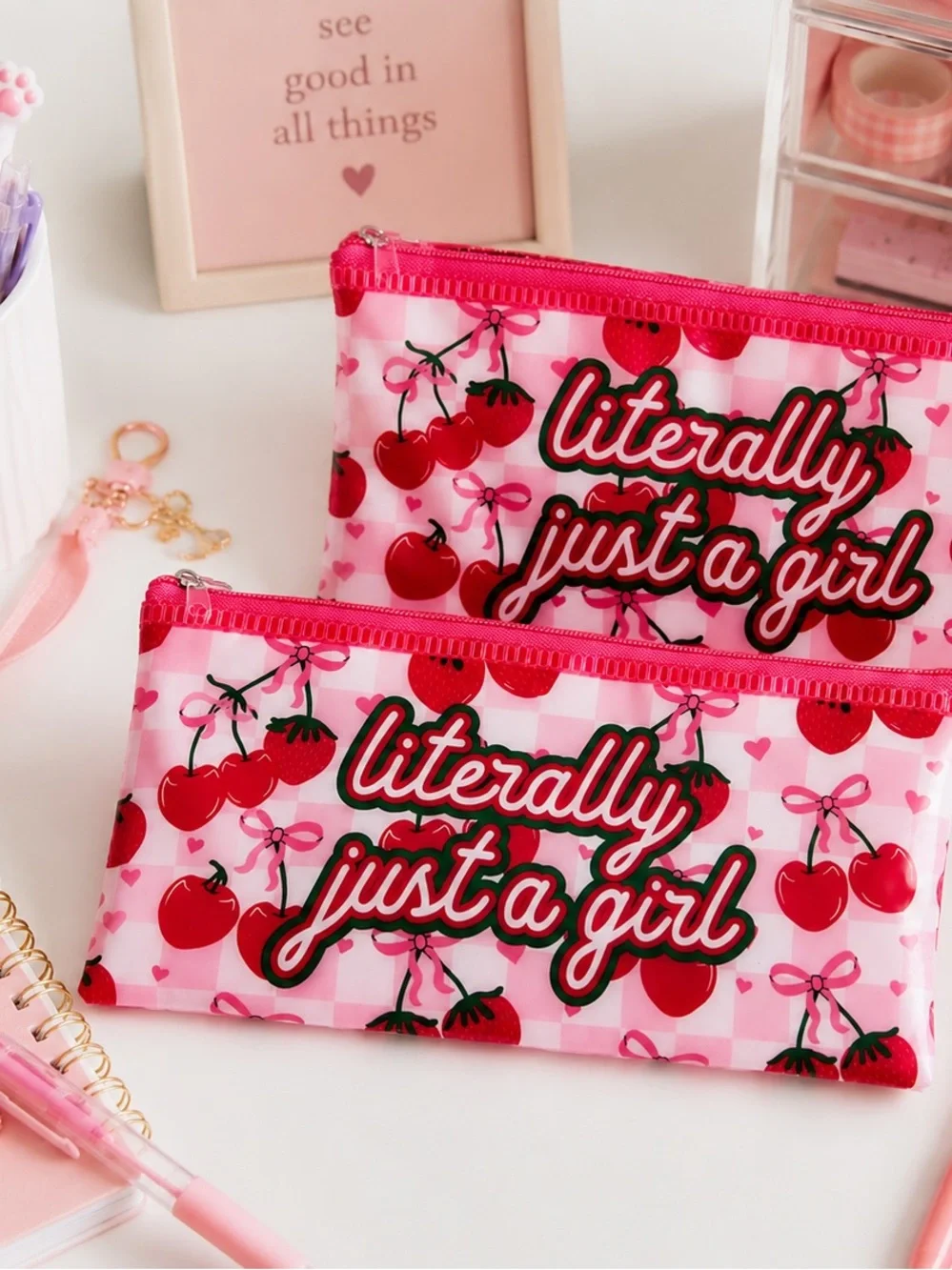 2 Pack Literally Just a Girl Pencil Cases
